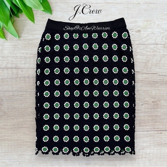 J.Crew NWT 2PC navy floral eyelet top & pencil skirt set *shop@iamwarrior - Picture 8 of 15